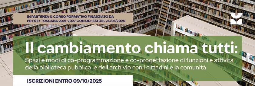 IL CAMBIAMENTO CHIAMA TUTTI - in partenza il corso formativo gratuito online di Bibliocare