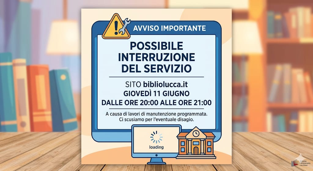 ⚠️ Interruzione temporanea servizio Bibliolucca